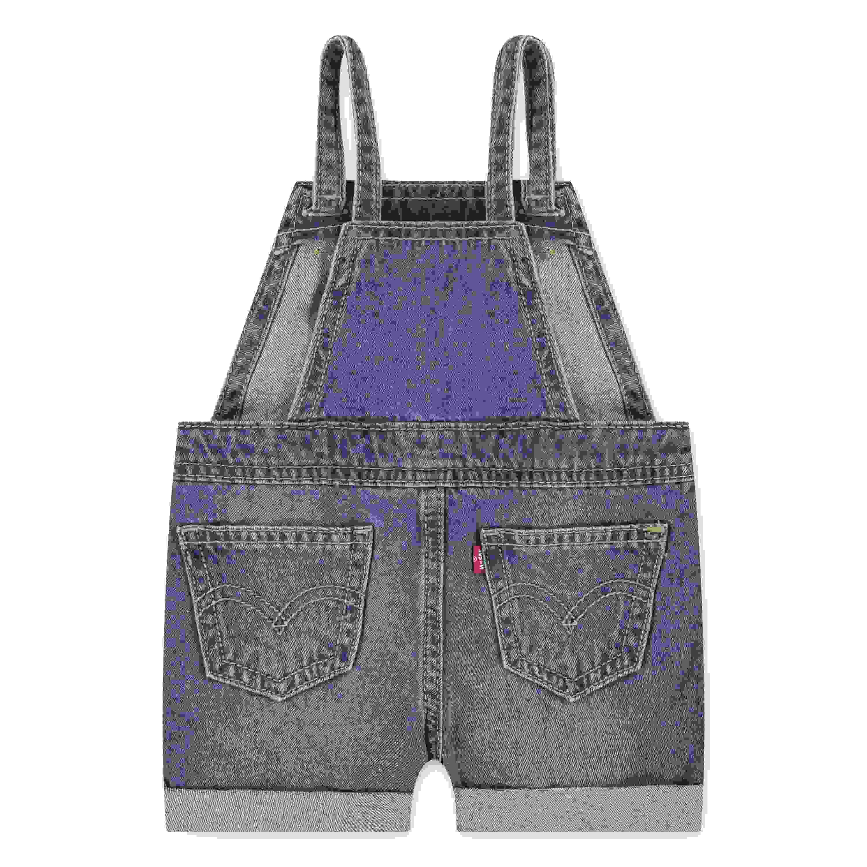 Levi's Knot Strap Baby Girls' Dark Blue Wash Denim Shortalls